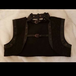 Leather and Lace Chest Corset Vest